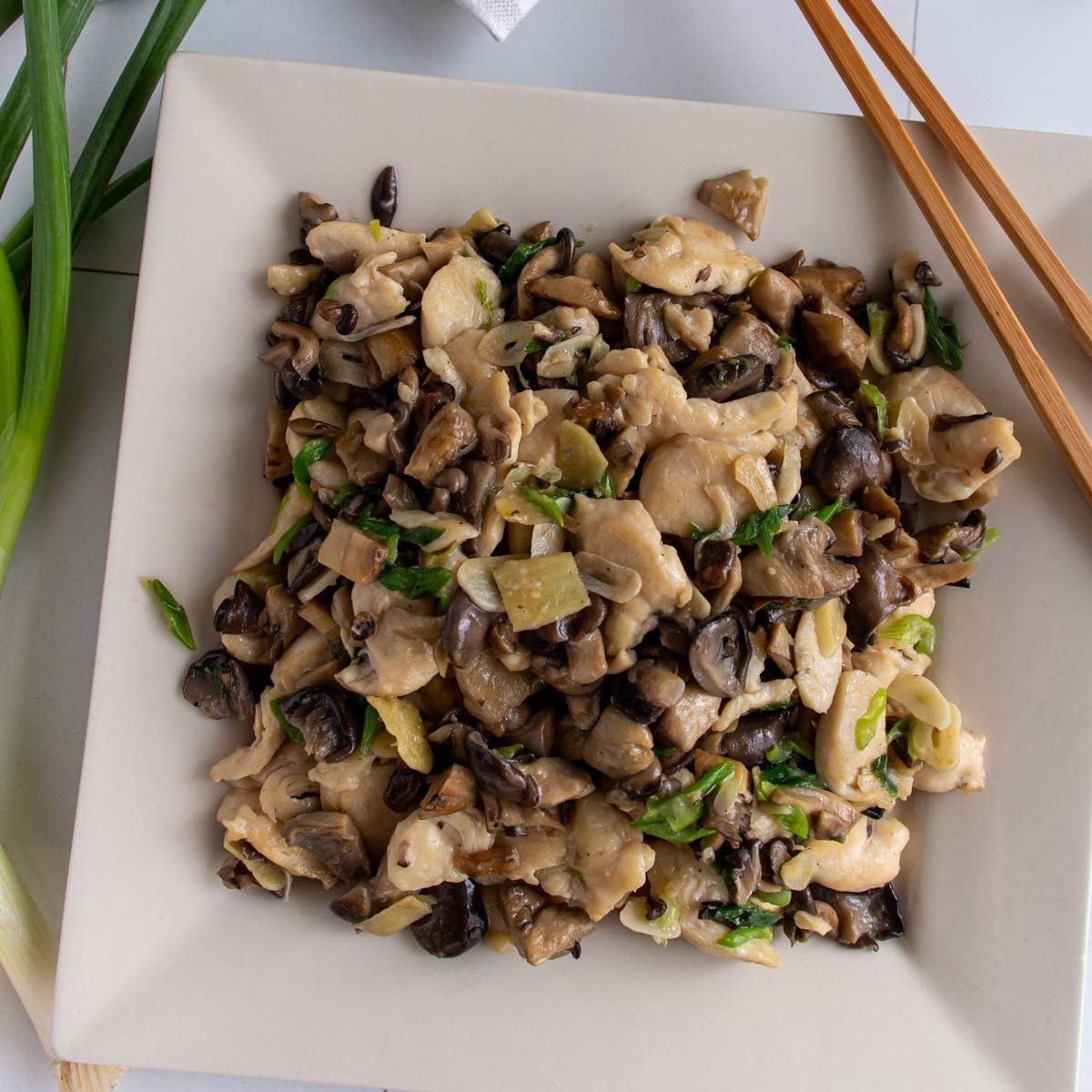 Oyster Mushrooms with Chicken