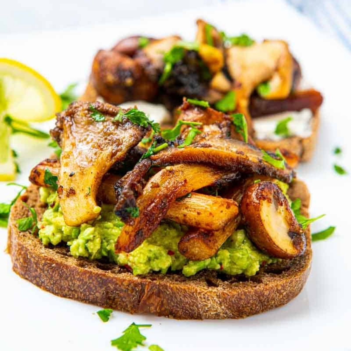 Oyster Mushrooms & Avocado on Toast